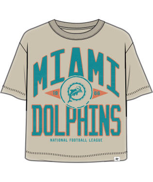 Dolphins 2025 '47 Brand Women's Historic Windthrow Ravine Crop T-Shirt