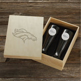 Denver Broncos 2-Piece Pilsner Set with Collectible Box