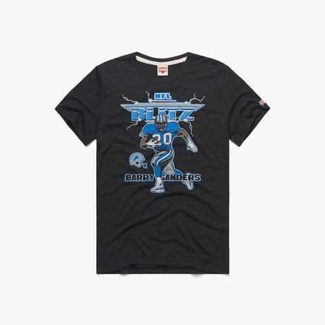 Lions 2025 Homage Men's NFL Blitz Barry Sanders T-Shirt