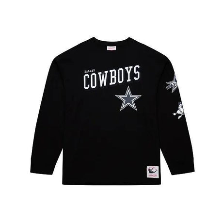 Cowboys 2025 Mitchell & Ness Vintage Logo Training Camp Long Sleeve T-Shirt