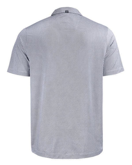 Hall of Fame Cutter & Buck Men's Black Pike Eco Diamond Dot Print Recycled Polo