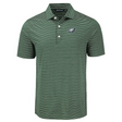 Eagles Cutter and Buck Men's Hunter/White Forge Eco Fine Line Stripe Recycled Polo