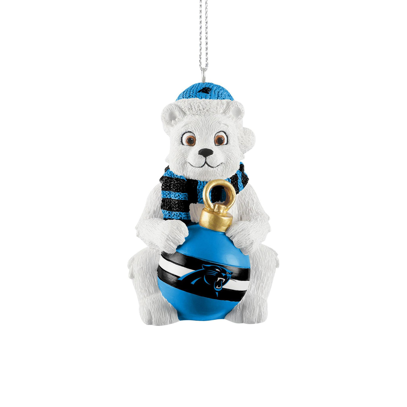 Panthers Sitting Polar Bear Ornament