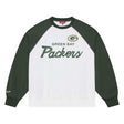 Packers 2026 Mitchell & Ness Women's NFL Head Coach Raglan Crewneck Pro Football Hall of Fame