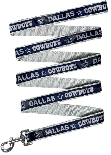 Cowboys Pets First Satin Dog Leash Pro Football Hall of Fame