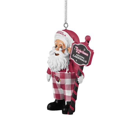 Cardinals Santa Overalls Ornament