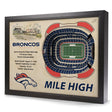 Broncos Stadium View Wall Art 3-D Replica Stadium