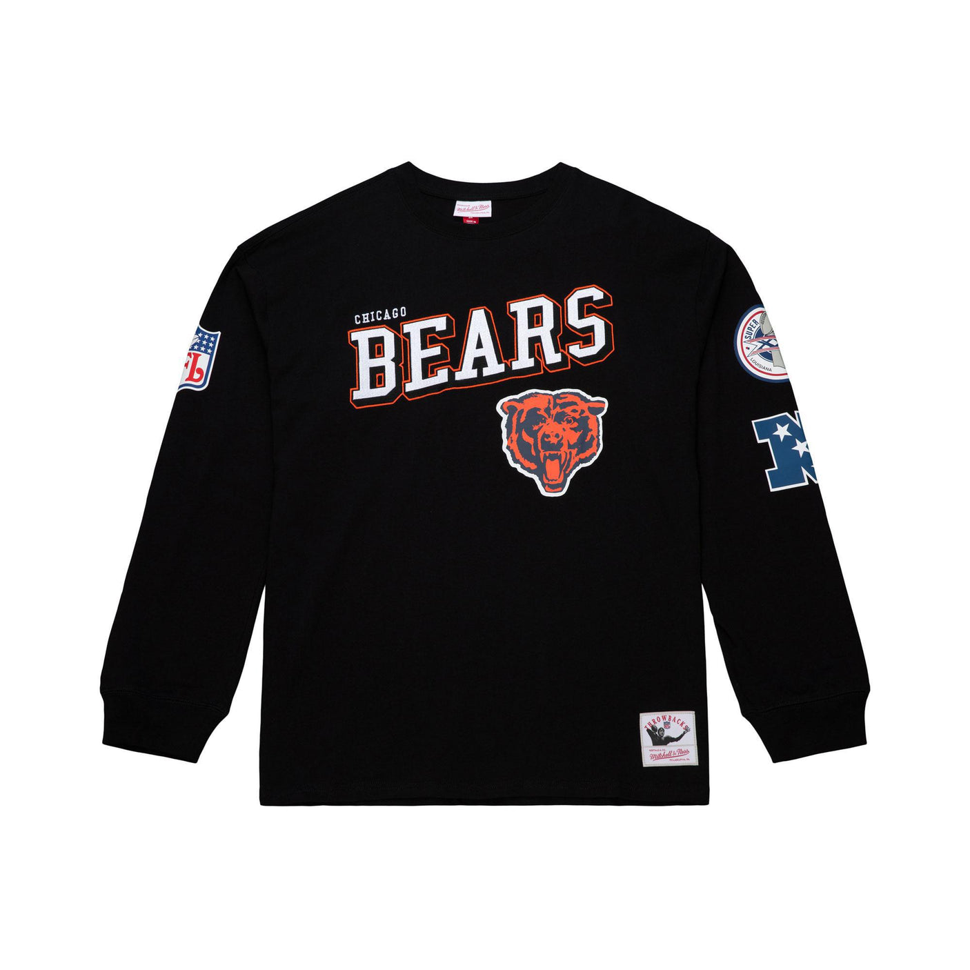 Bears 2025 Mitchell & Ness Vintage Logo Training Camp Long Sleeve T-Shirt