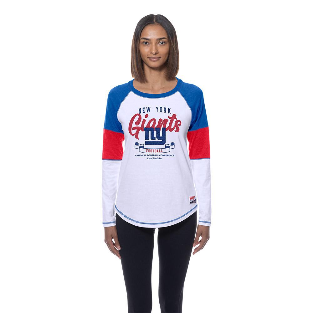 Giants 2025 New Era Women's White Long Sleeve T-Shirt