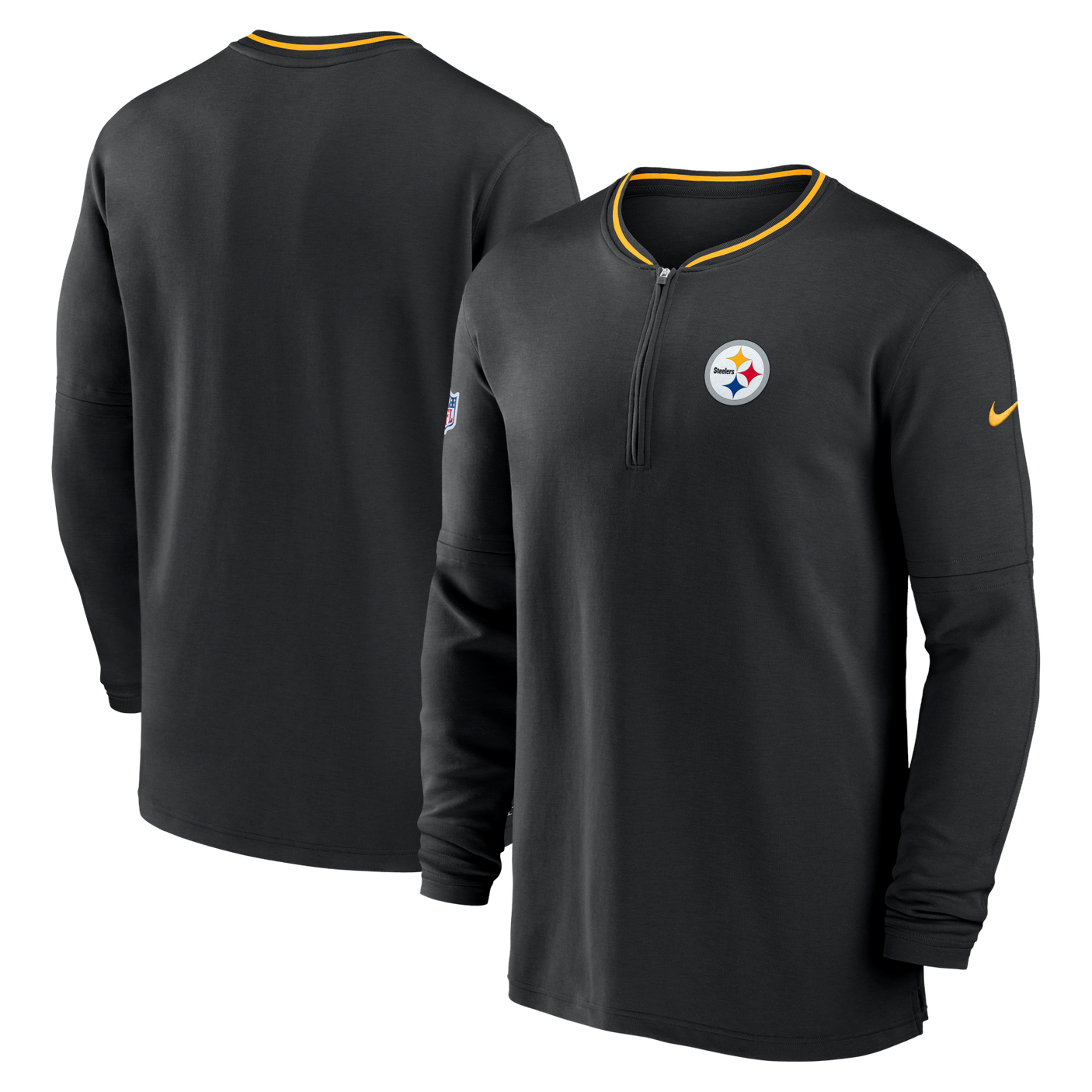 Steelers Men's Nike Half Zip Coach's Long Sleeve T-Shirt