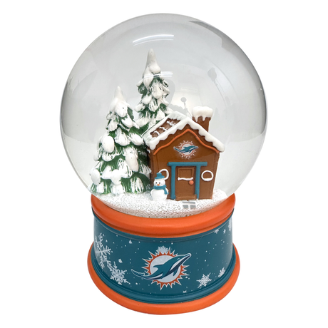 Dolphins Gingerbread House Snow Globe