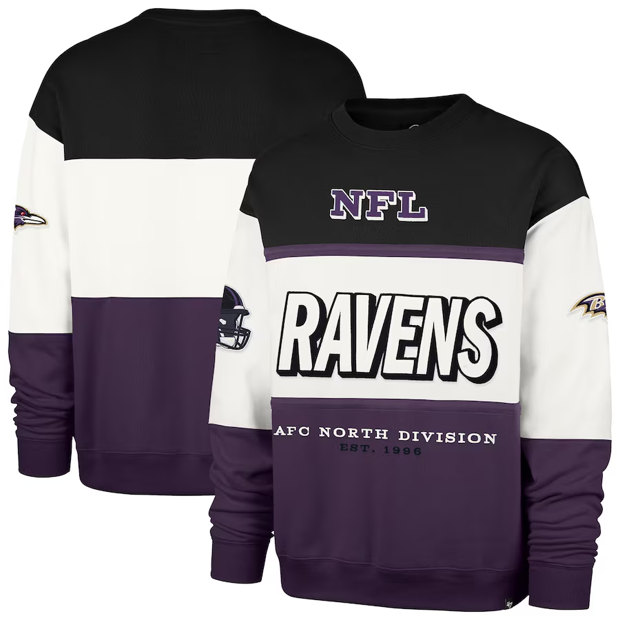 Ravens 2025 '47 Brand Men's Breeze By Maximalist Crewneck