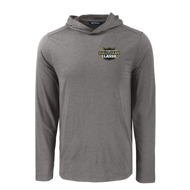 Black College Football Hall of Fame Cutter & Buck Men's Coastline Recycled Double Peached Hooded Pullover
