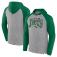 Jets Men's Fanatics Under Center Hooded Long Sleeve T-Shirt