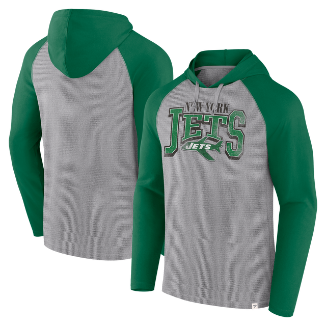 Jets Men's Fanatics Under Center Hooded Long Sleeve T-Shirt