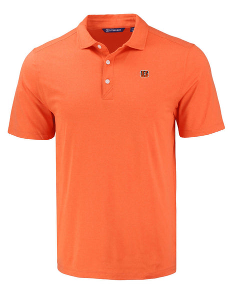 Bengals Cutter and Buck Men's Orange Coastline Epic Comfort Eco Polo