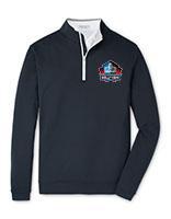 Hall of Fame Men's Peter Millar Black Perth Performance 1/4 Zip