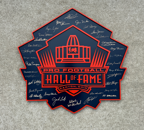 Bears Hall of Fame Logo Signature Wood Sign (includes Devin Hester and Steve McMichael)