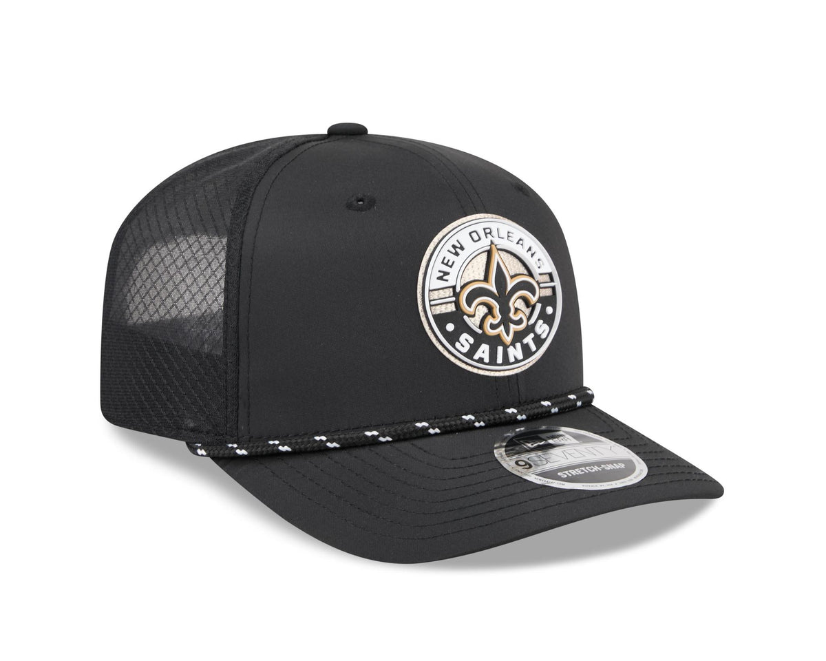 Saints 2026 New Era Men's 9SEVENTY Stretch Snap Two-Tone Hat Pro Football Hall of Fame
