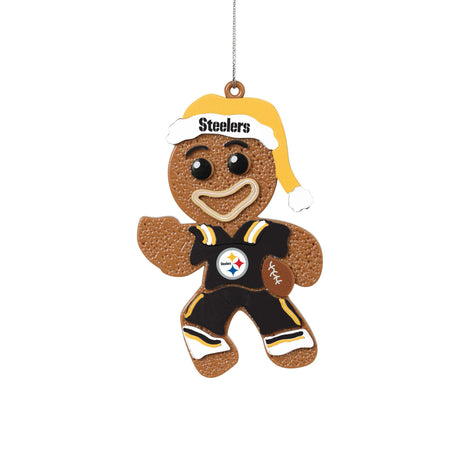 Steelers Gingerbread Man in Uniform Ornament