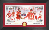 Kansas City Chiefs Super Bowl LVIII (58) Dynamic Duo 3-Time Super Bowl Champs Bronze Photo Mint