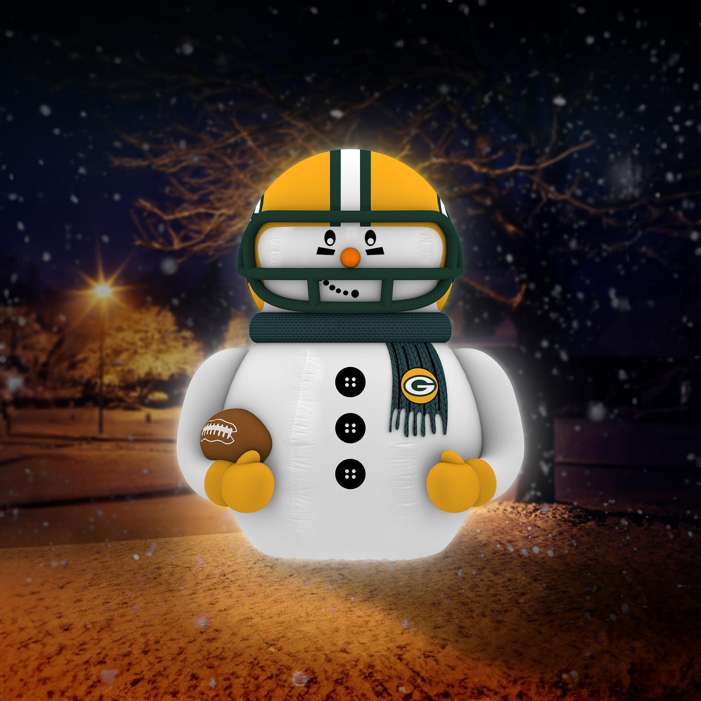 Packers Team Pride Inflatable Snowman Player