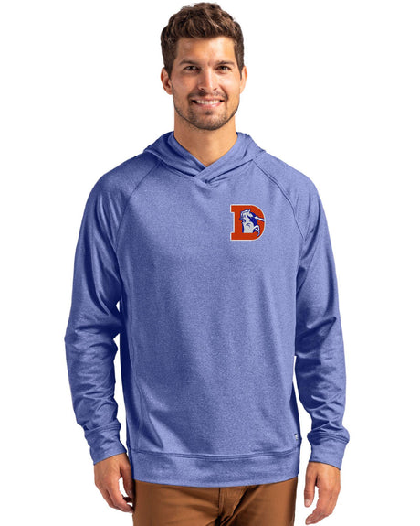 Broncos Cutter & Buck Men's Adapt Eco Heather Hooded Pullover