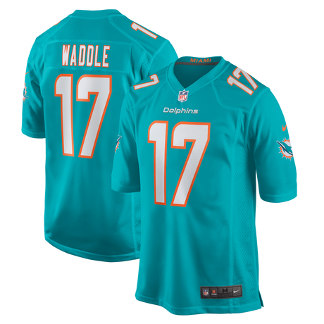 Dolphins Jaylen Waddle Men's Aqua Nike Game Jersey