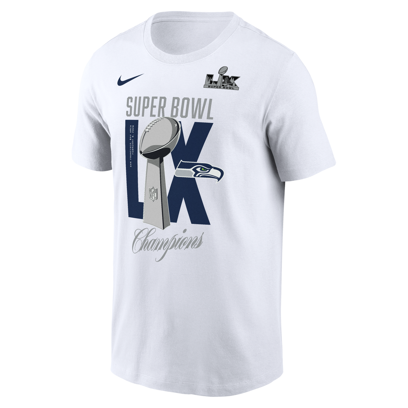 Seahawks 2026 Nike Men's Super Bowl LX (60) Champs Heavy Chill T-Shirt