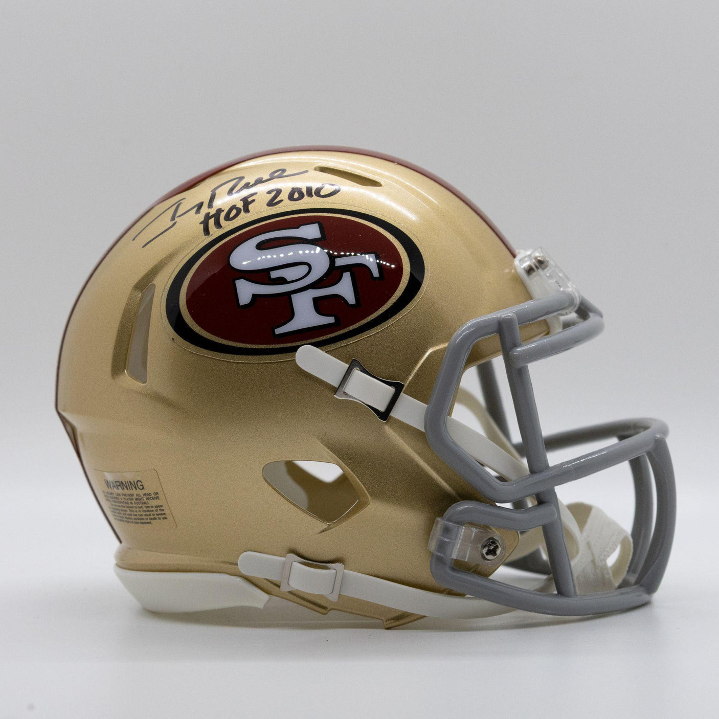 Jerry Rice Autographed 49ers Mini Helmet - PTF