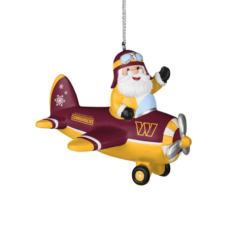 Commanders Santa Airplane Ornament Pro Football Hall of Fame