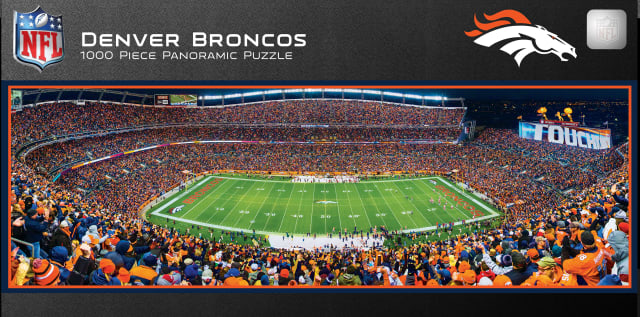 Broncos 1000pc Panoramic Puzzle Pro Football Hall of Fame