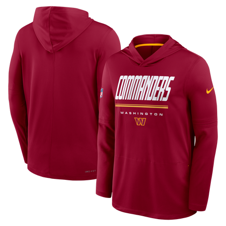 Commanders 2026 Nike Men's Dri-Fit Lightweight Long Sleeve Hoodie Top Pro Football Hall of Fame