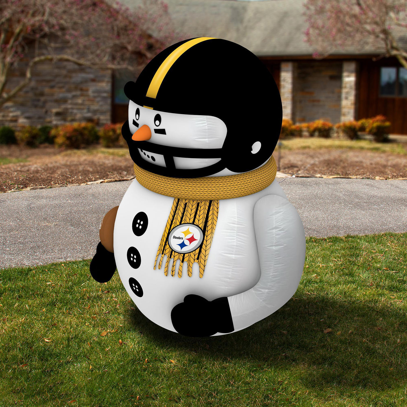 Steelers Team Pride Inflatable Snowman Player