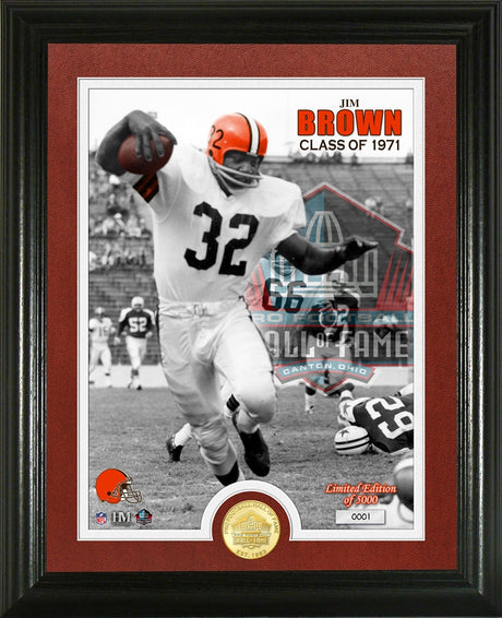 Jim Brown 1971 Hall of Fame Bronze Coin Photo Mint
