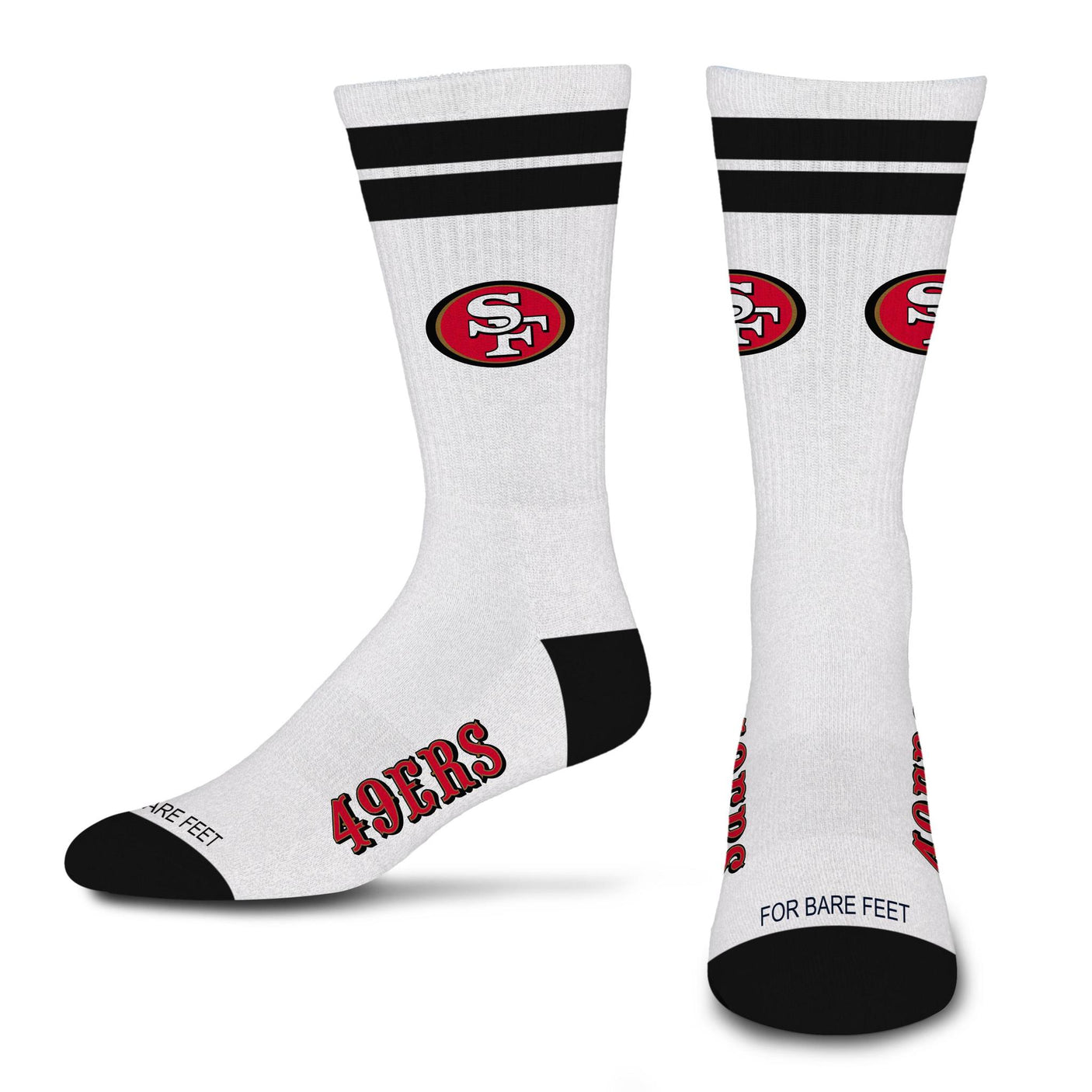 49ers 2026 White Stripe Sock