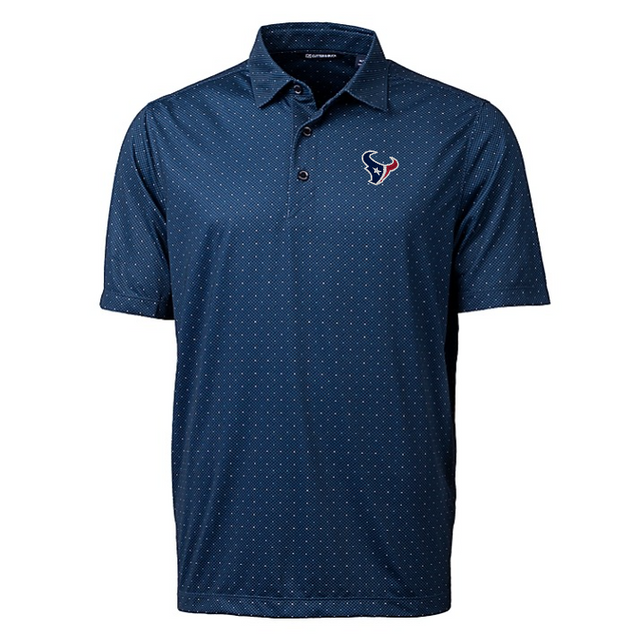 Texans Pike Double Dot Print Stretch Polo