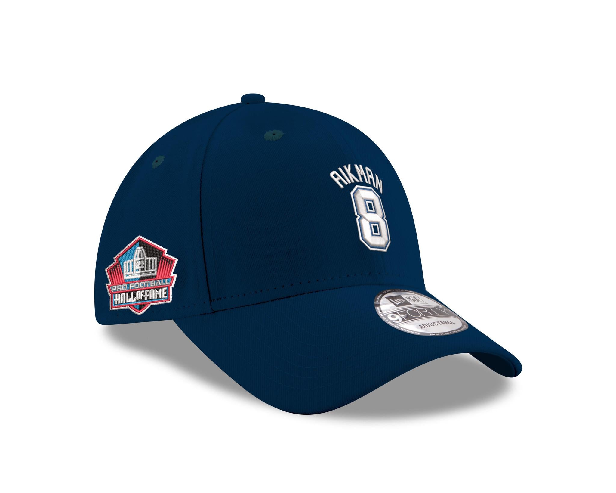 Cowboys Troy Aikman #8 Name and Number Hat – Pro Football Hall of Fame