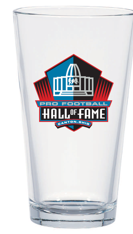 Hall of Fame 16oz Full Color Logo Pint Glass Pro Football Hall of Fame