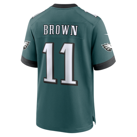 Eagles A.J. Brown Men's Green Nike Game Jersey