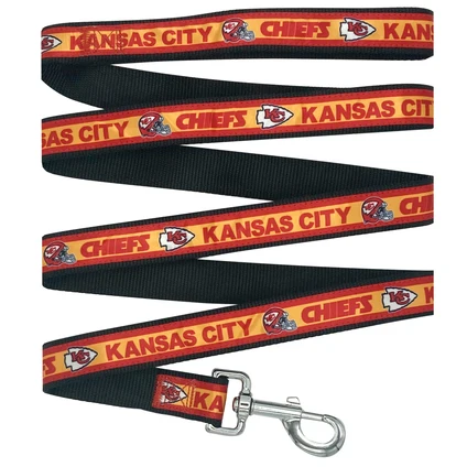 Chiefs Pets First Satin Dog Leash Pro Football Hall of Fame