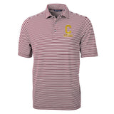 HBCU Team Cutter & Buck Men's Virtue Recycled Stripe Featherlight Pique Polo