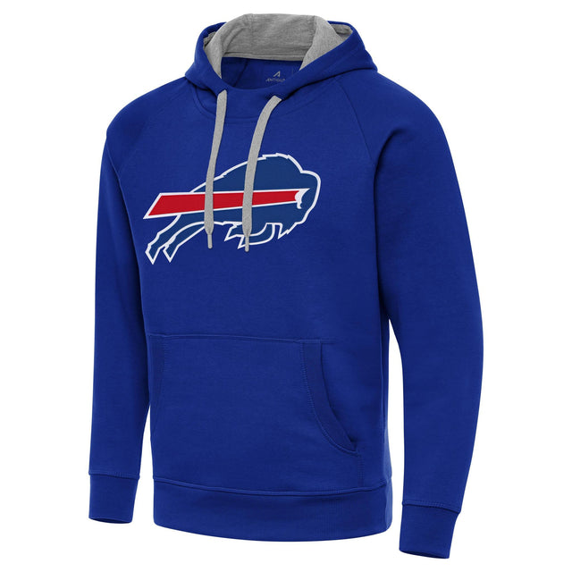 Bills Antigua Men's Royal Cloud Pullover Hoodie Pro Football Hall of Fame