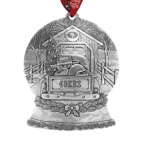 49ers Tailgate Truck Snow Globe Ornament Pro Football Hall of Fame
