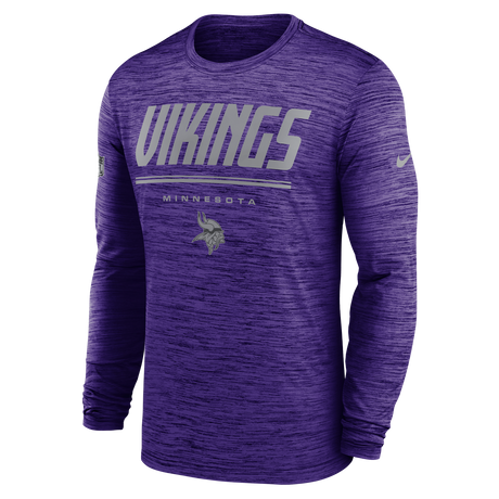 Vikings 2026 Nike Men's Team Issue Velocity Long Sleeve T-Shirt