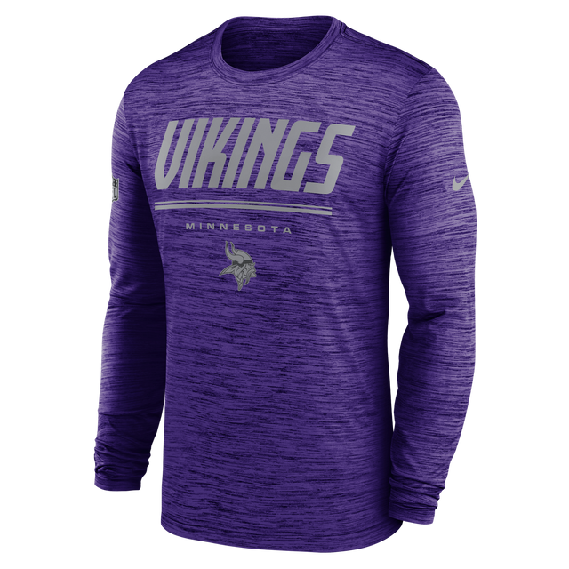 Vikings 2026 Nike Men's Team Issue Velocity Long Sleeve T-Shirt