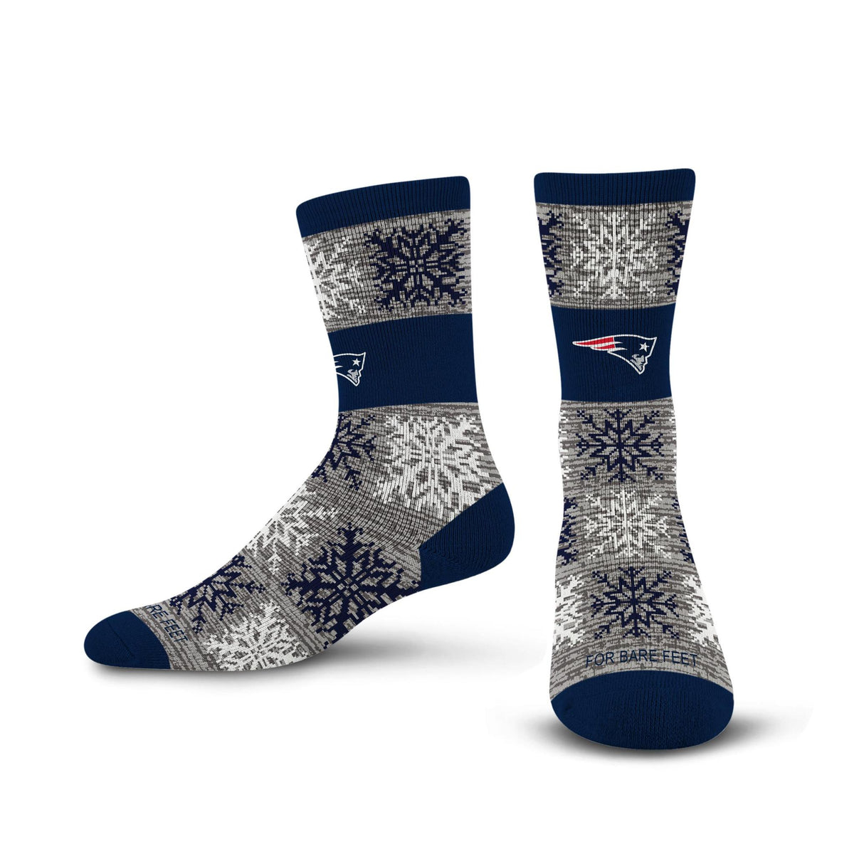 Patriots 2026 Big Snowflakes Sock Pro Football Hall of Fame