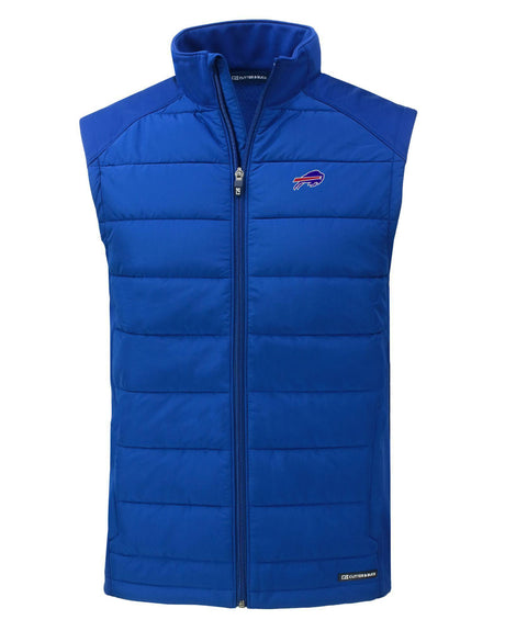 Bills Cutter and Buck Men's Blue Evoke Eco Hybrid Vest