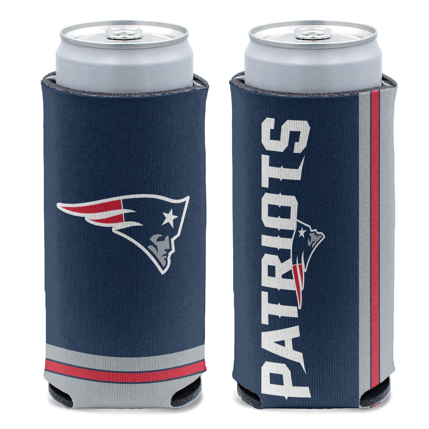 Patriots 12oz Logo Slim Can Cooler