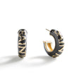Saints Puffy Enamel Hoop Earrings
